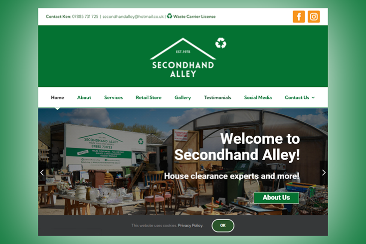Nifty Bear Web Design - Secondhand Alley Website Portfolio - Image 1