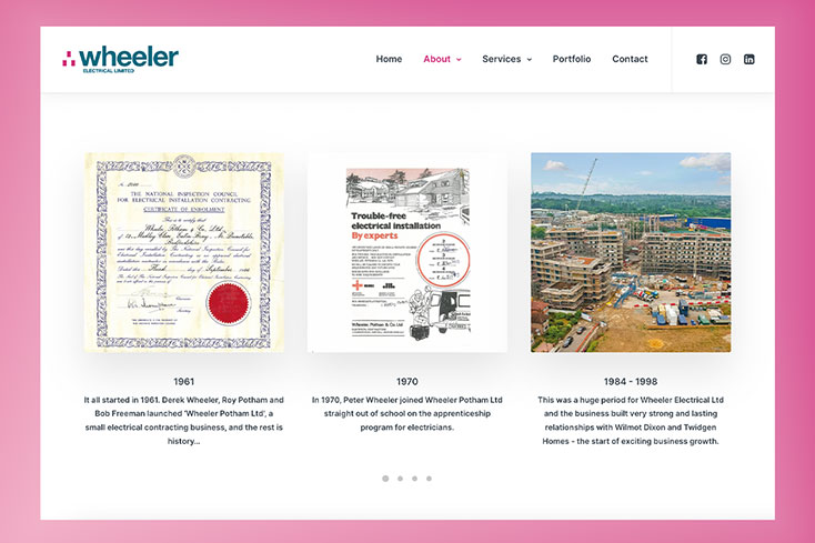 Nifty Bear Web Design - Portfolio - Wheeler Electrical 4